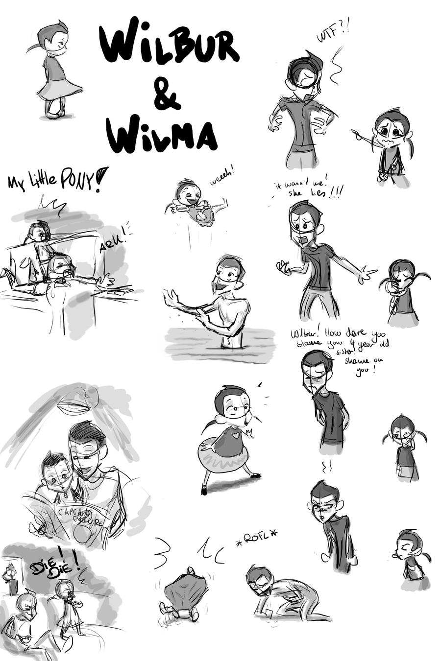 Wilbur + Wilma sketches