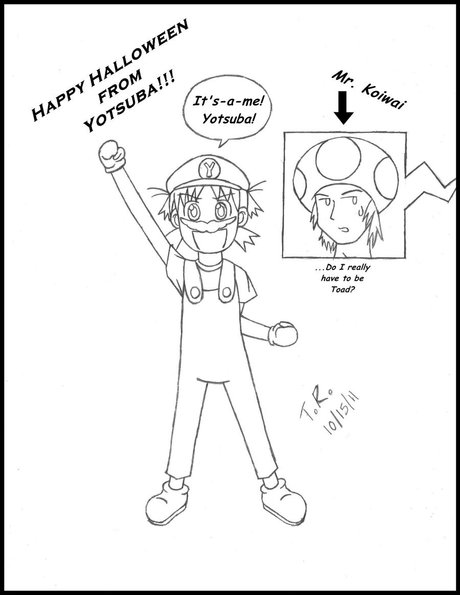 Yotsuba Mario - Line Art