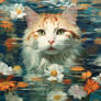 Cute Time - Flowered Cat