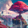 Fantasy Landscape - Pink Tree