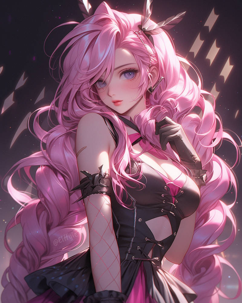 Pink Hair Engineer Pink Hair Beauty by Elffyie on DeviantArt
