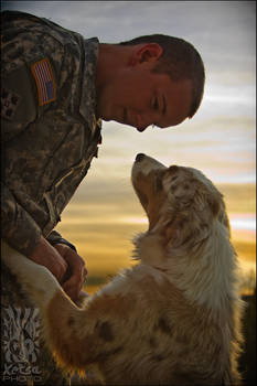 Soldier and Dog