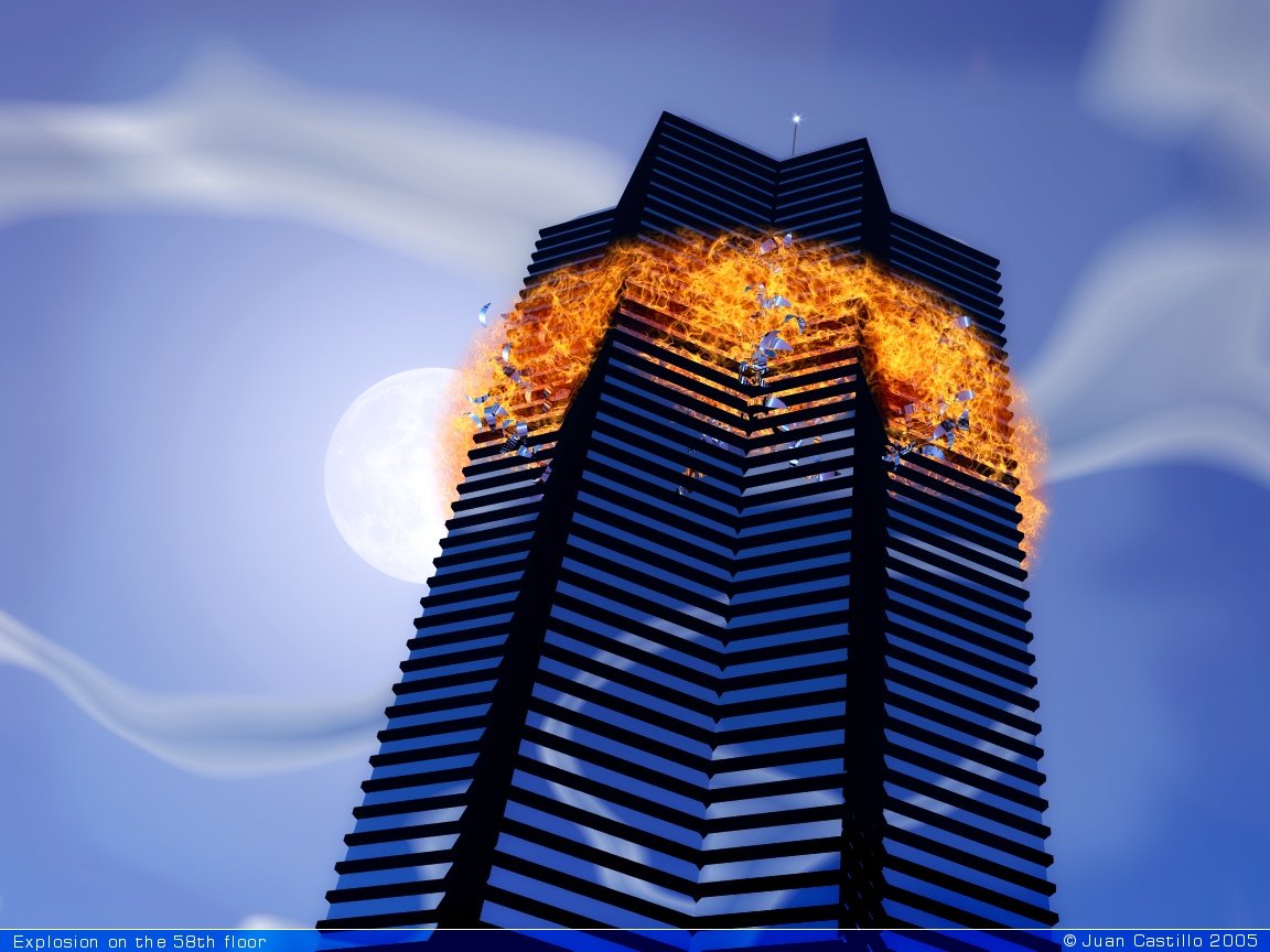 Explosion on the 58th floor