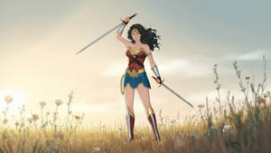 Wonder Woman in a Meadow FREE