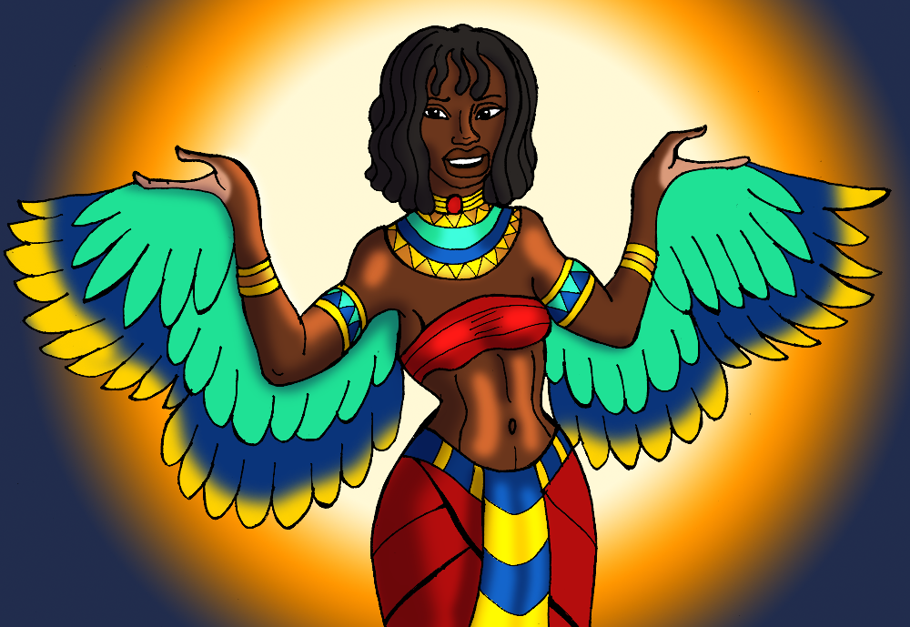 Auset Spreads Her Wings by TyrannoNinja