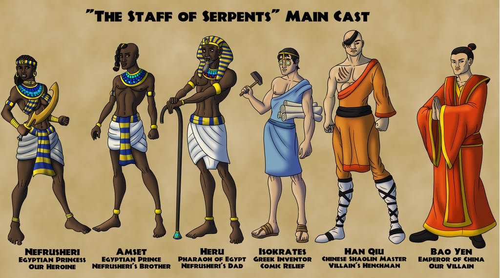 Staff of Serpents Main Cast by TyrannoNinja