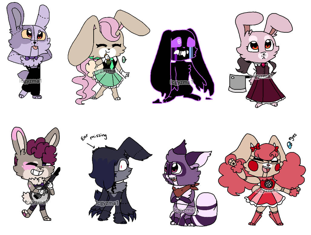 Bunny crossover ship adopts: closed! by lcgyzma1 on DeviantArt