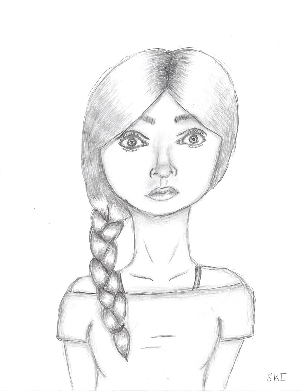 Girl with a braid