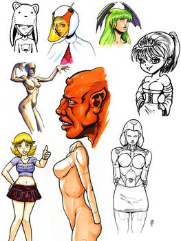Sketch Dump 1 Ink and Copic