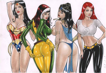 Rubismar:Wonder Woman/Rogue/Dejah Thoris/Jean Grey