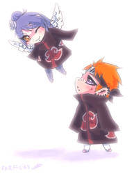 Pain and Konan Chibi