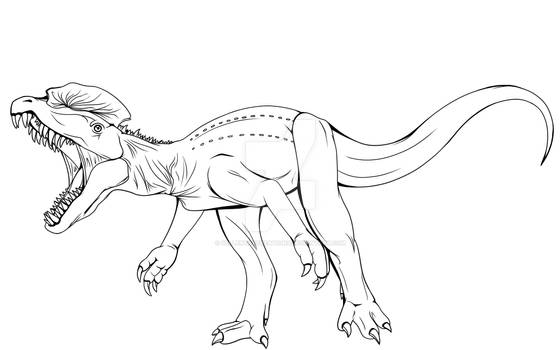 Dilophosaurus LINEART