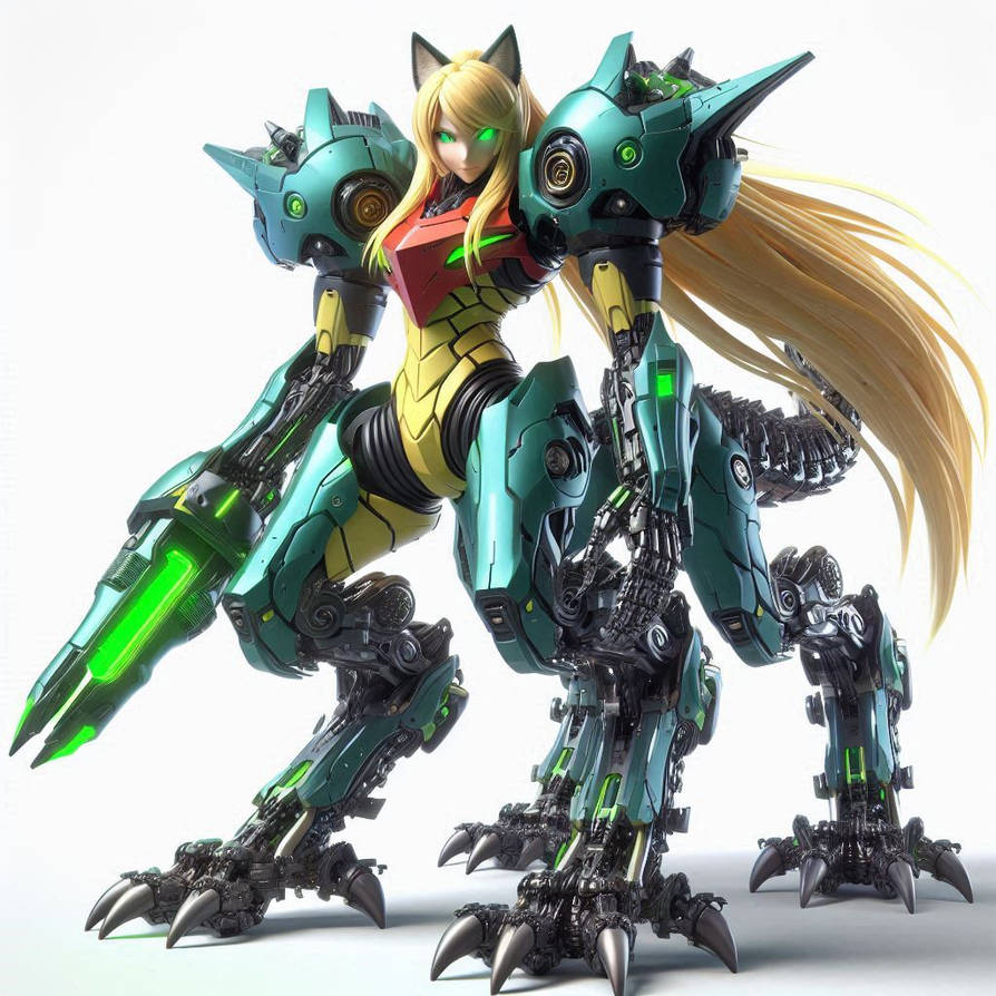 Metroid Human Samus aran as a mecha human wolftaur knight n3 by FangTheKitsune15 on ...