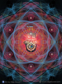 Hamsa - CHAI- Sacred Geometry