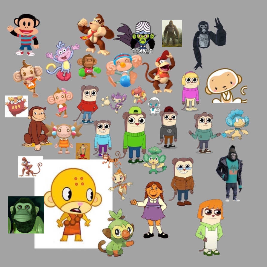 Primates Deviantart Base My favorite characters monkey and primates have by kakye100wood on ...