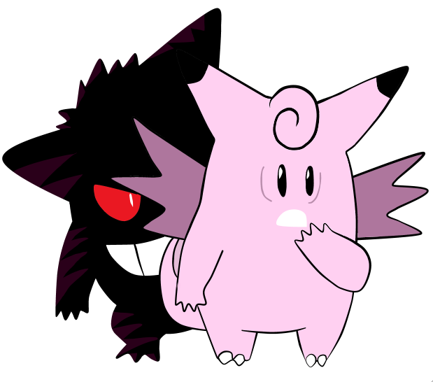 Theory Clefable and Gengar by Jorge5H on DeviantArt