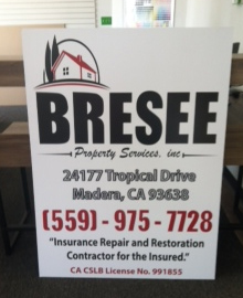 Bresee Property Services Sign I created.