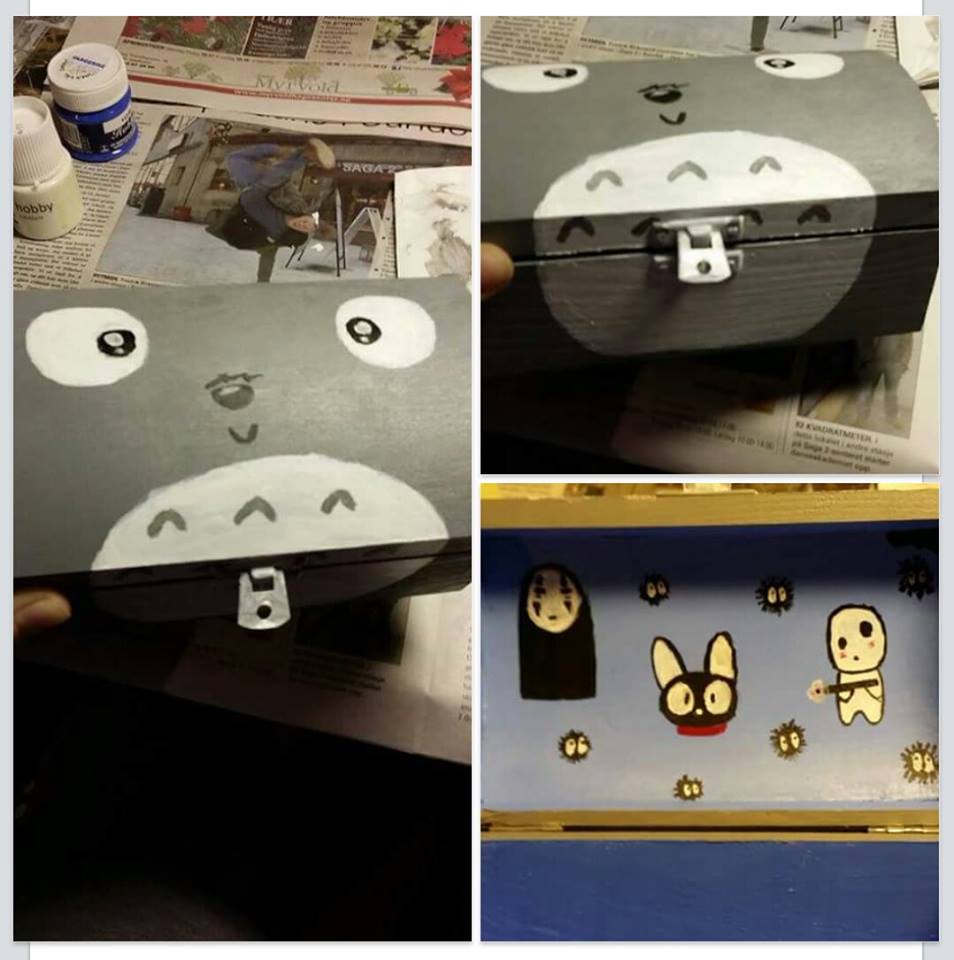 Made a Totoro box for my best friend