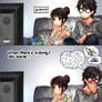 Watching romance movie...