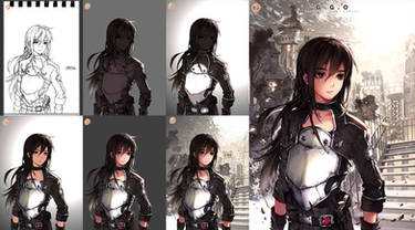 Kirito step by step