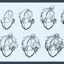 Drawing male hair