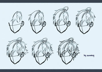 Drawing male hair