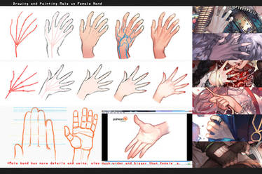 Drawing hands: male vs female