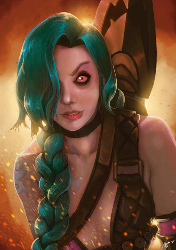 Jinx, the loose cannon. By AdrianWolve