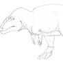 Acrocanthosaurus Lineart