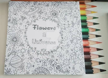 Coloring book Flowers + Universe MJK Design + Mays