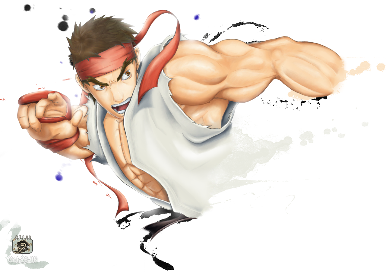 Caricatura Digital - Ryu (street Fighter)