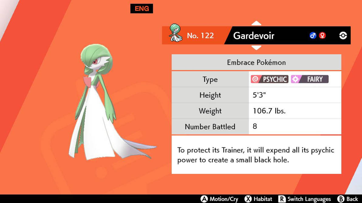 Pokemon Shield: Gardevoir's Pokedex entry by Luthien-Aredhel on De...