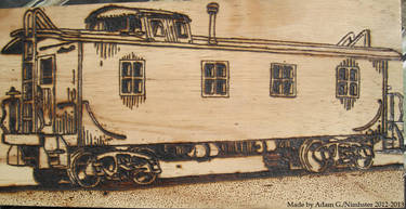 A Wood Caboose (Wood Burning)