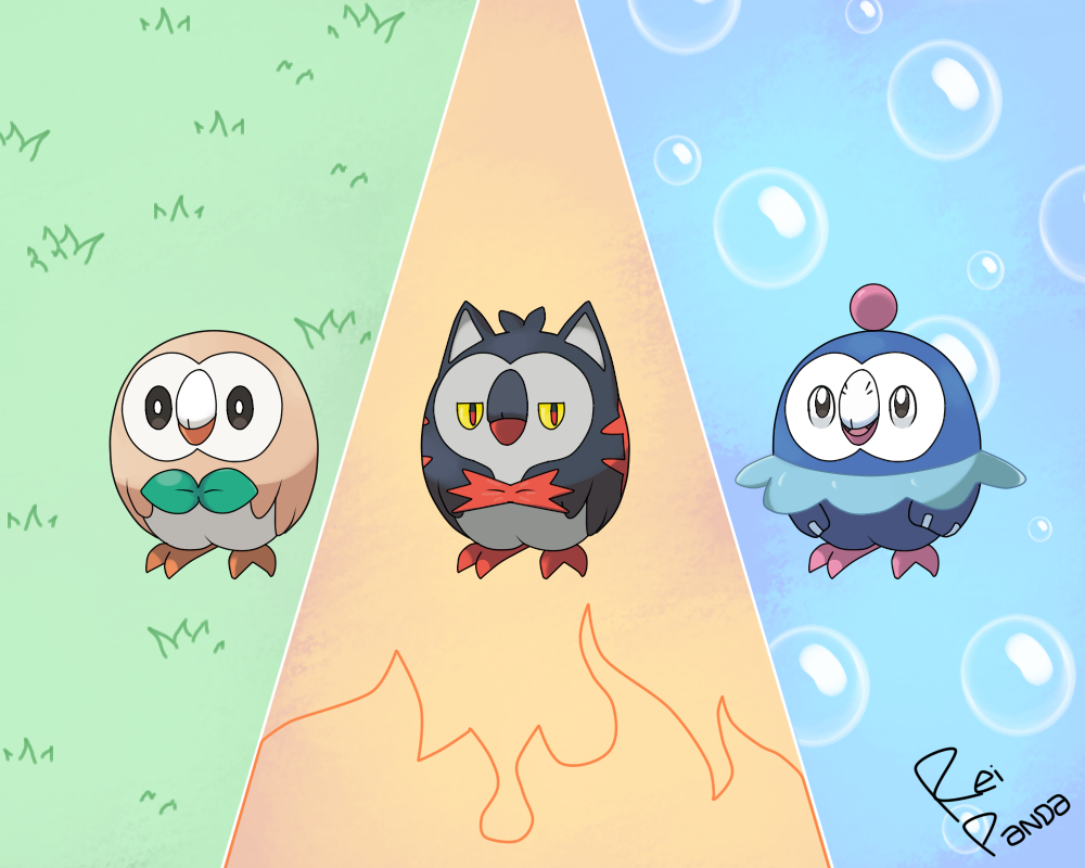 Iniciais da 1° a 5° geração  Pokemon art, Pokemon starters, Pokemon