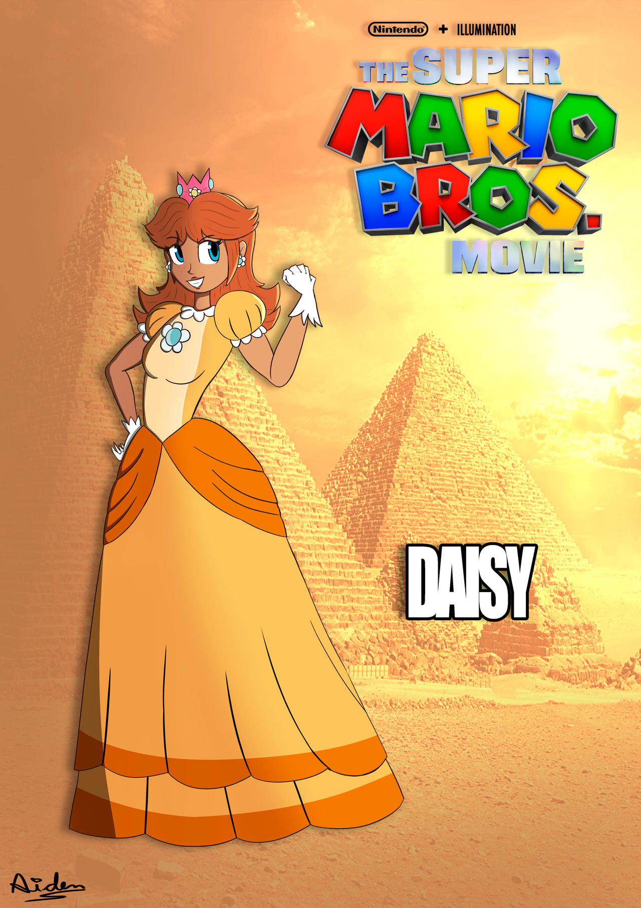 Daisy In Mario Movie Style by Aidenthedemoncat on DeviantArt