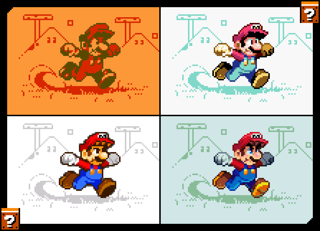 Different Mario Types super Mario bros in different styles by SaxCreed on DeviantArt