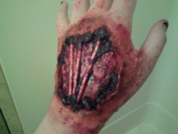 Special Effects Makeup- Exposed Hand Tendons 2 by eternalscouts on  DeviantArt