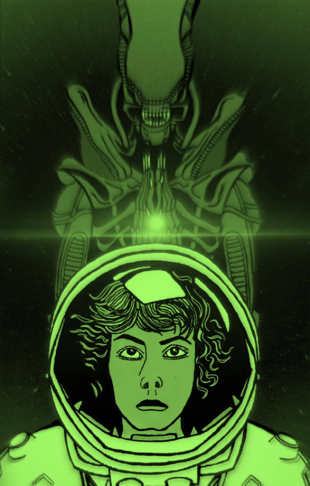 Aliens Ripley Vector Ripley and Alien by VentoeSussurro on DeviantArt