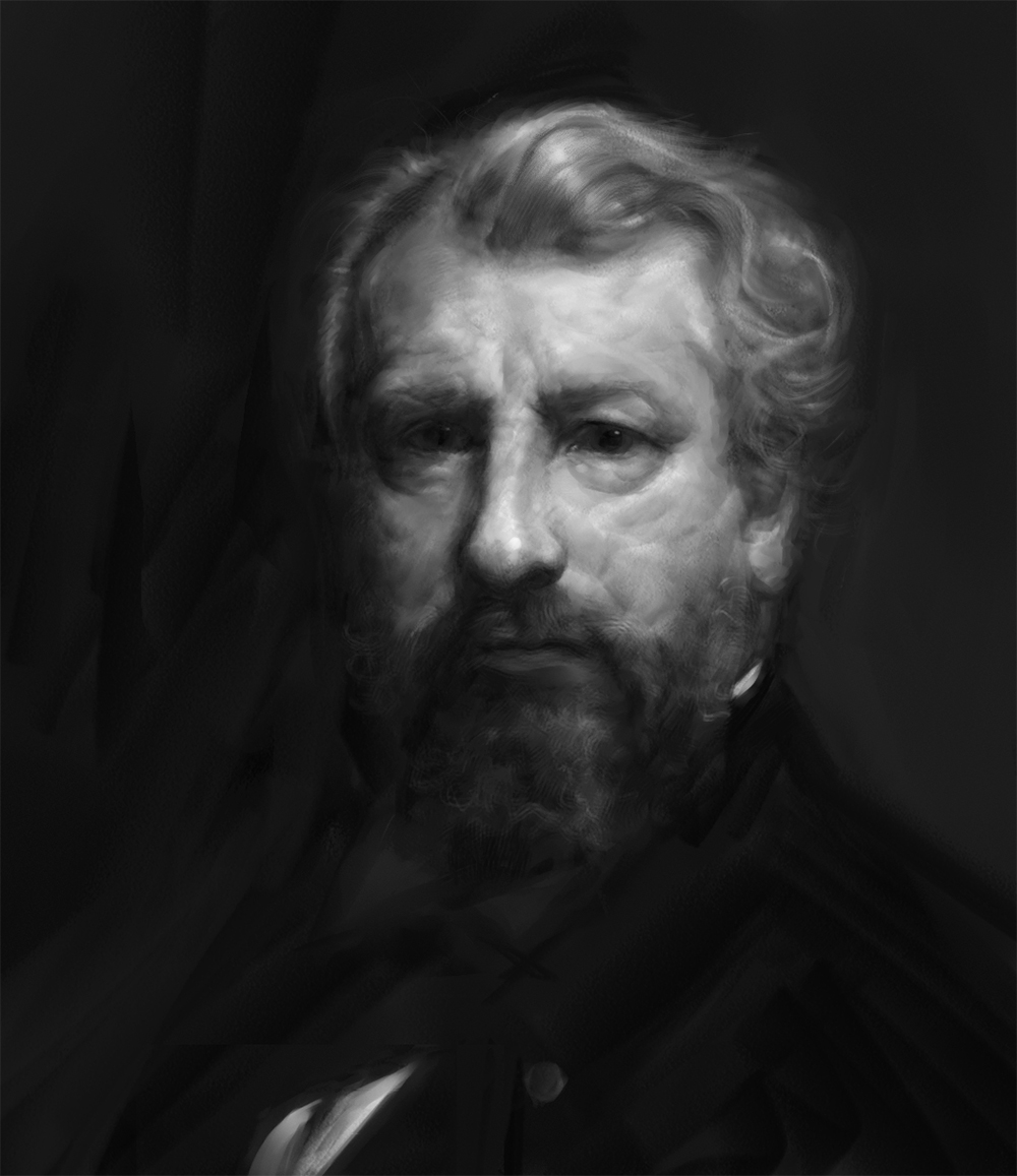 William Adolphe Bouguereau - Self Portrait Study