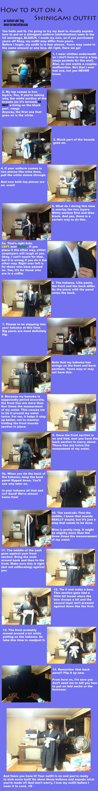 How to put on a shihakushou