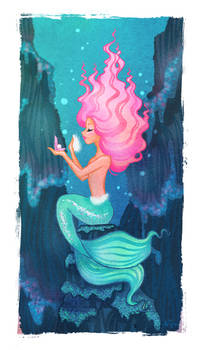 Pink Haired Mermaid