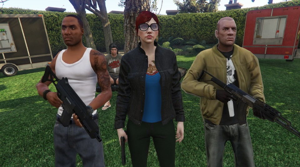 Carla Rey with Patrick McReary and Carl Johnson by CarlaRey on DeviantArt