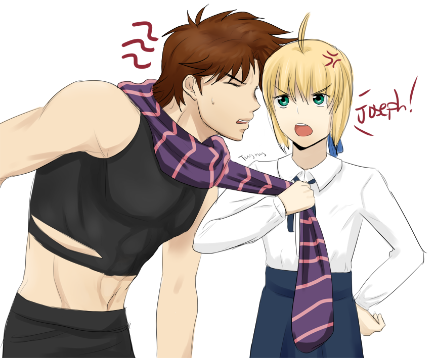 Fate X Jojo Saber And Joseph By Shushiyang On Deviantart