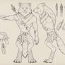 Design a Model Sheet of a Werewolf Warrior