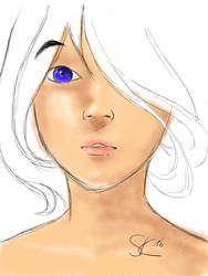 Doodle: white haired girl