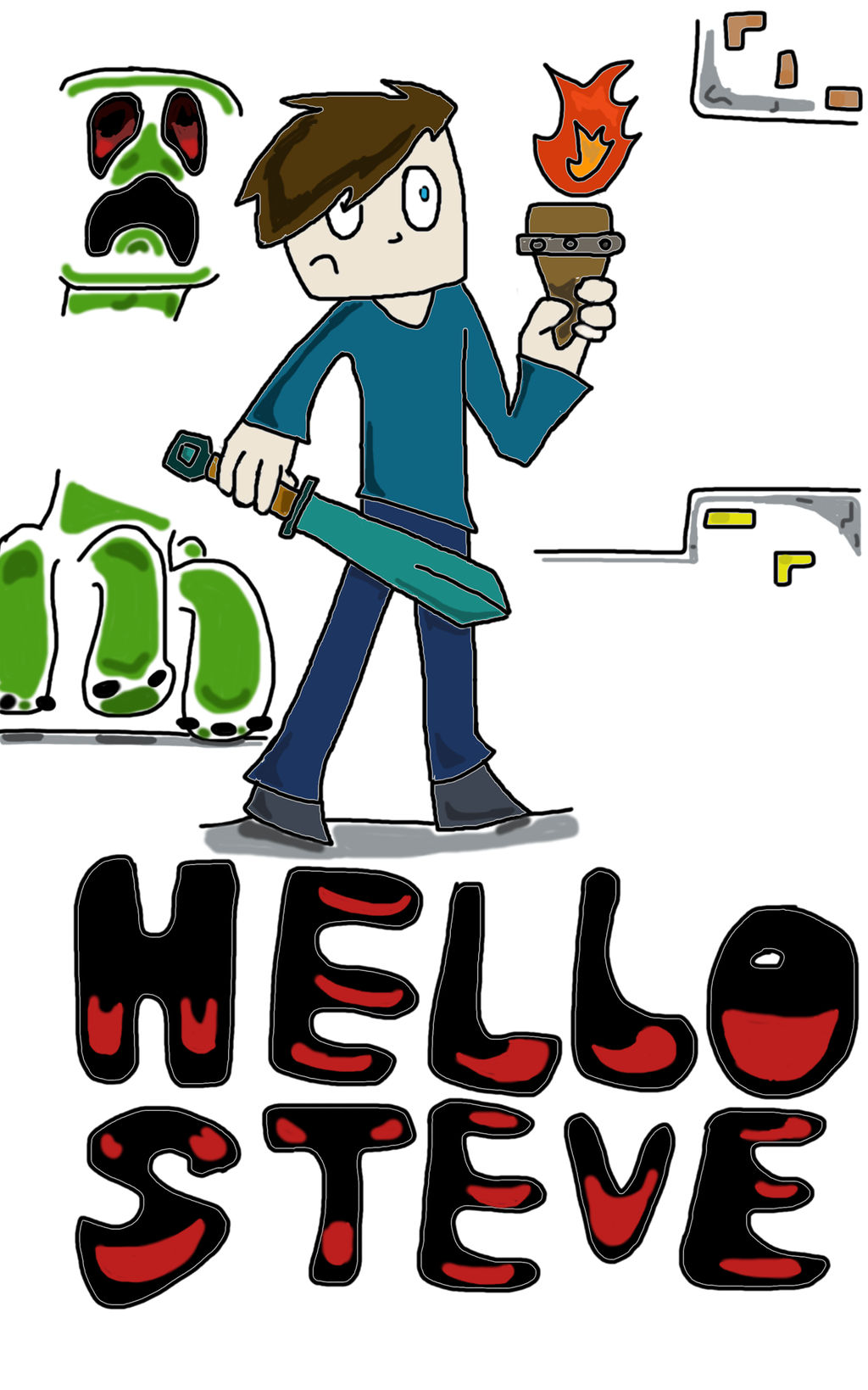 Hello Steve by JulaJuleczka on DeviantArt