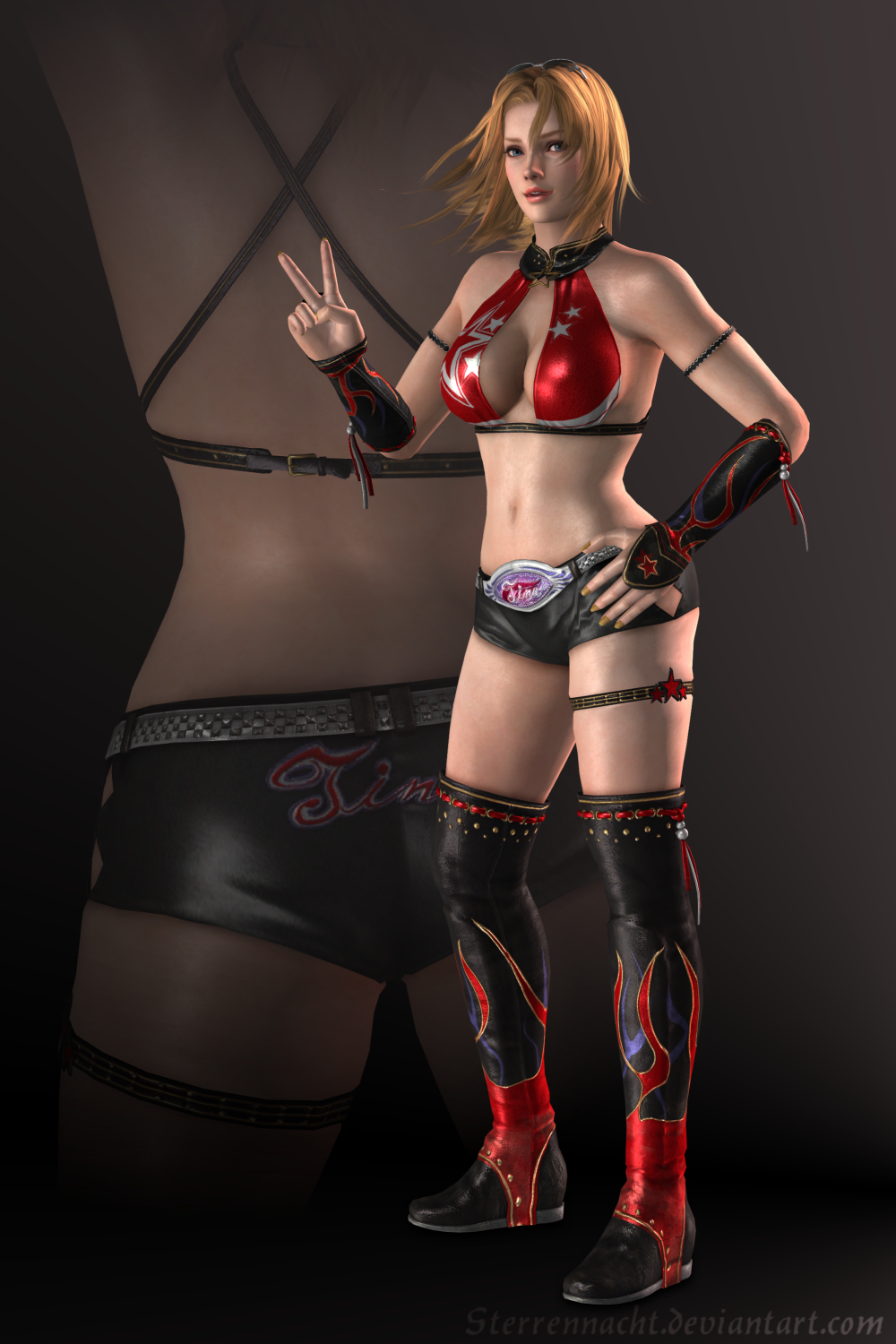 DOA5 - Tina Armstrong - Wrestling (red)