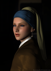 Meisje met de Parel - Johannes Vermeer (3D remake)