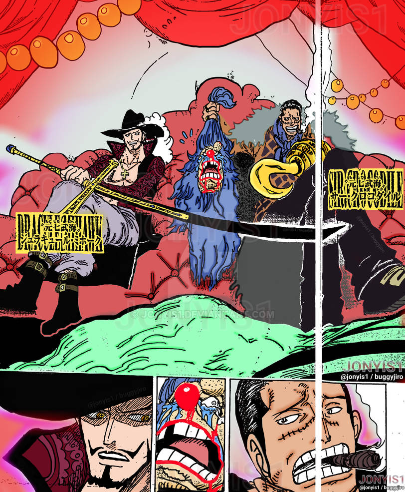 One Piece Manga 1058  Buggy Mihawk Crocodile by Sunterra92 on DeviantArt