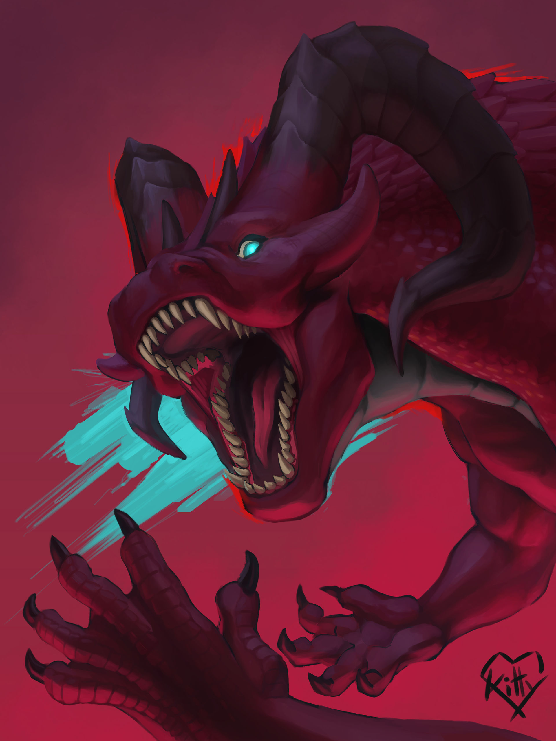 Angst Dragon Angry Dragon by Kittyherz on DeviantArt